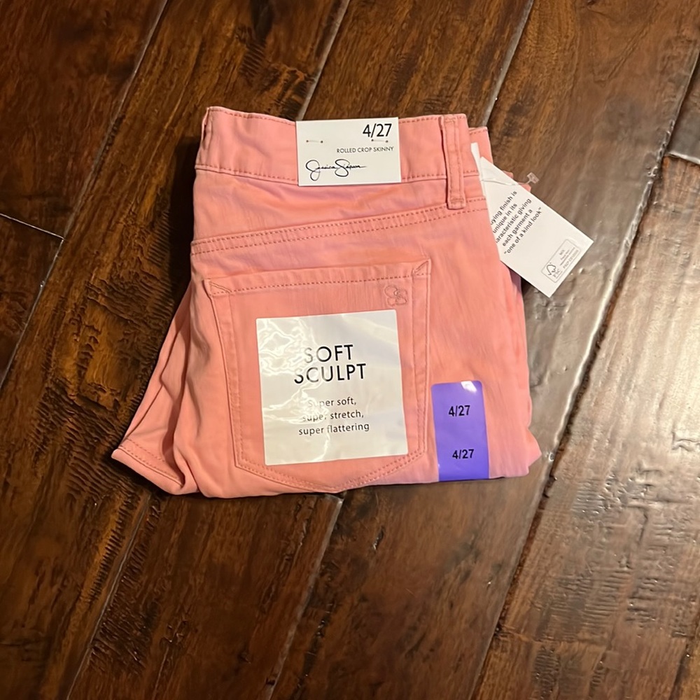 Jessica Simpson rolled crop skinny